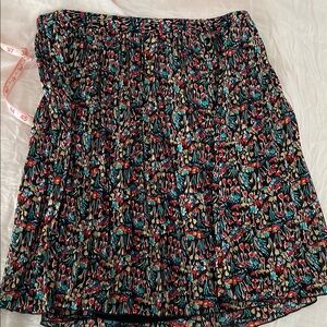 Anthropologie Elastic Waist Floral Skirt